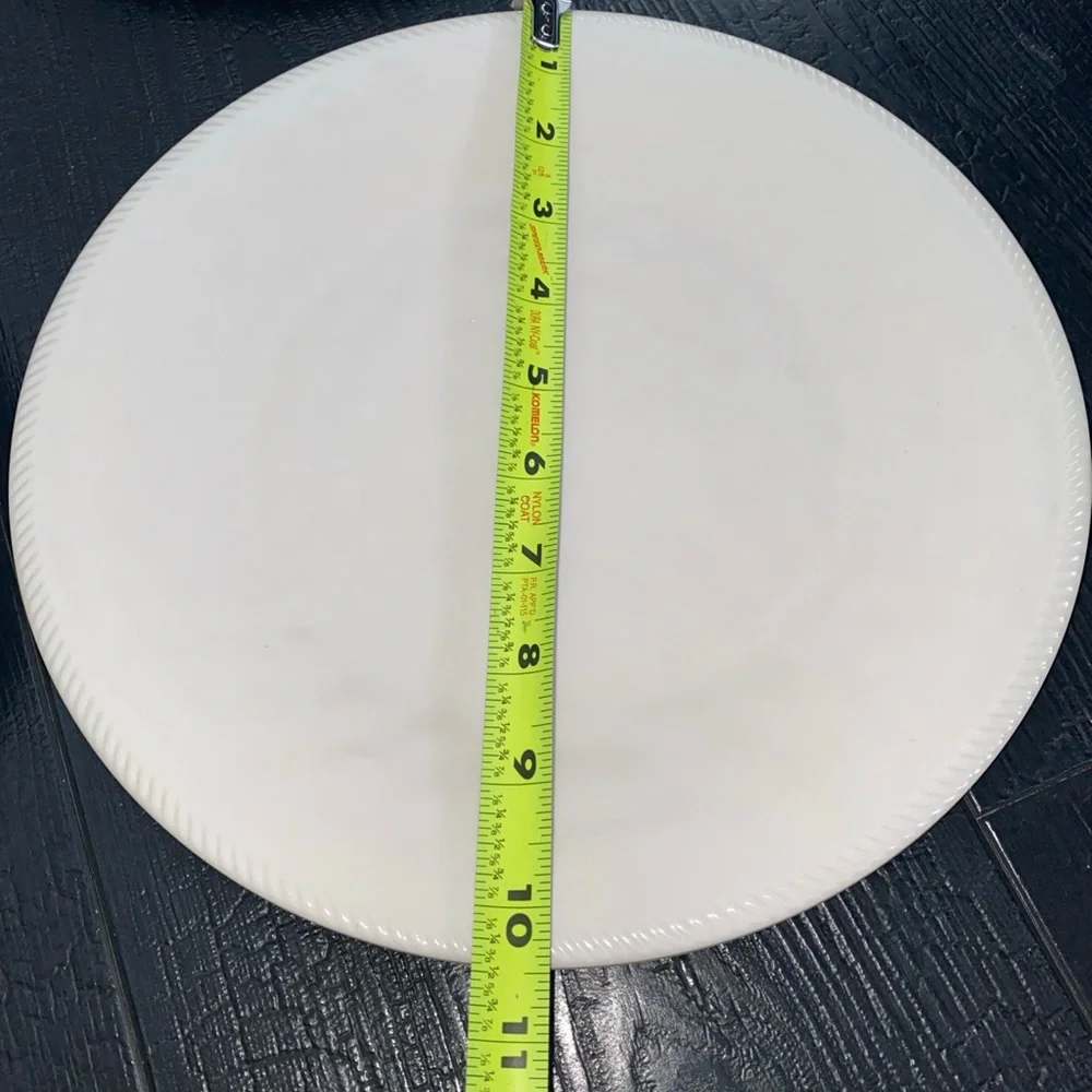 Threshold White Melamine Dinner Plates Set Of 4‎ Hammered Style